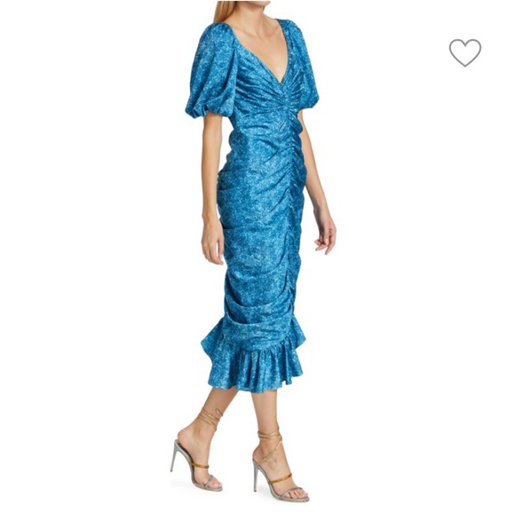 AMUR Alize Ruched Midi Dress - Picture 4 of 5